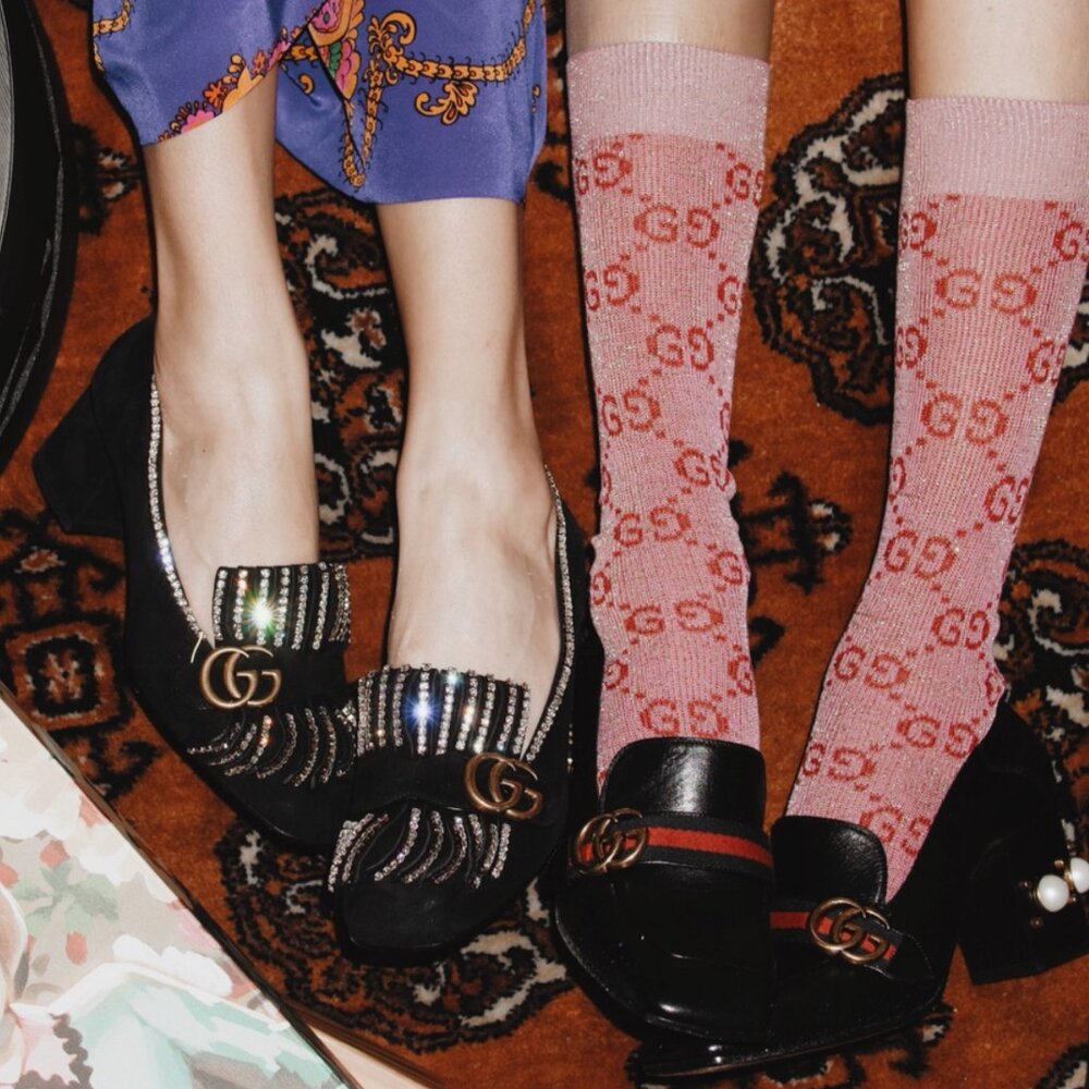 GUCCI MARMONT CRYSTAL EMBELLISHED PUMPS SIZE 38 IT, 8 US - Picture 9 of 9